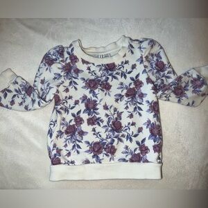 Floral girls Janie and Jack sweatshirt 18-24m